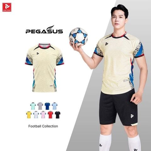 Quần Áo Bóng Đá Không Logo JUST PLAY Pegasus - Kem