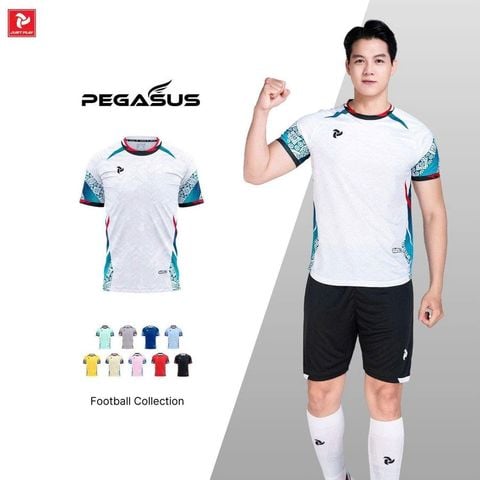 Quần Áo Bóng Đá Không Logo JUST PLAY Pegasus - Trắng