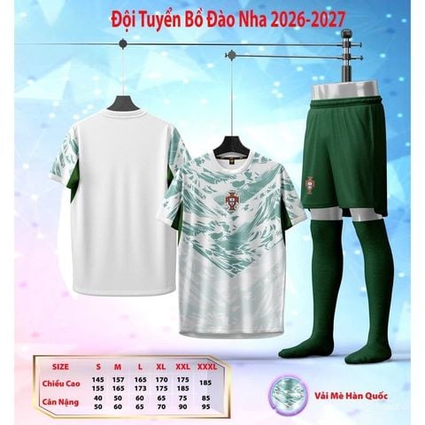 Quần Áo Bóng Đá Đội Tuyển Bồ Đào Nha 2026 - Chuẩn Mẫu Thi Đấu