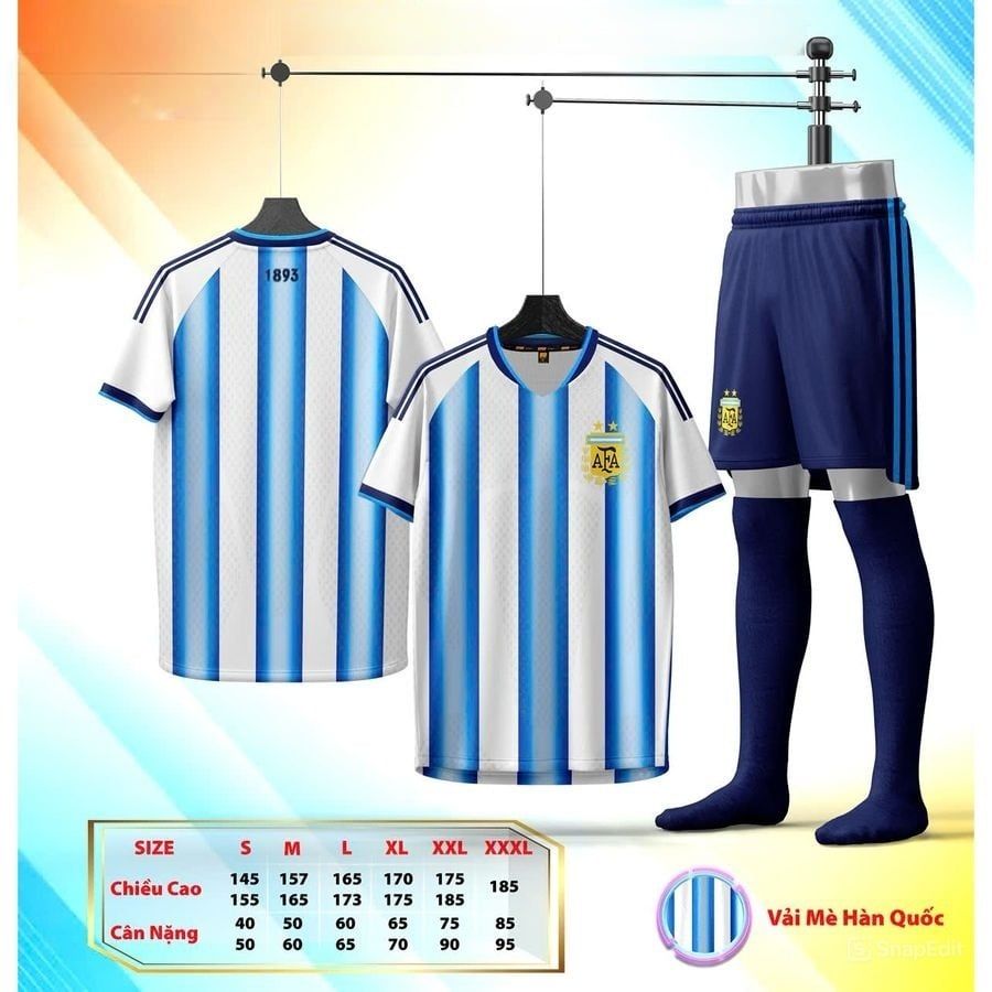 Quần Áo Bóng Đá Đội Tuyển Argentina Mùa WC 2026