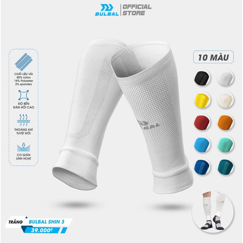 TẤT ỐNG BÓNG ĐÁ BULBAL SHIN 3 _TRẮNG