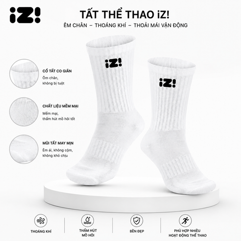 Tất Thể Thao Dệt Kim IZI