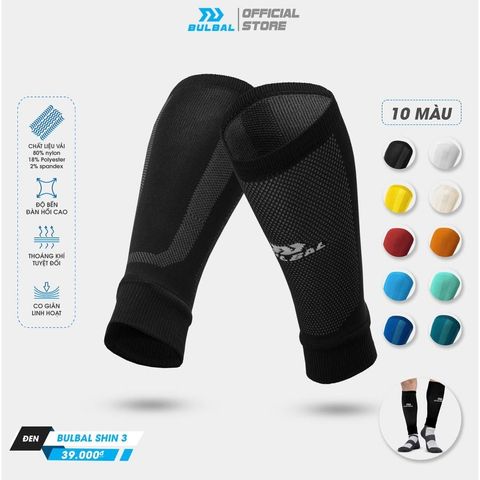 TẤT ỐNG BÓNG ĐÁ BULBAL SHIN 3 _  Đen