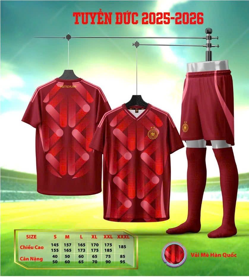 Quần Áo Bóng Đá Đội Tuyển Quốc Gia Đức  25/26 - Đỏ