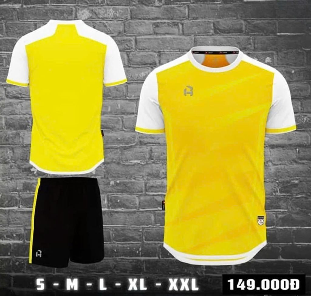 Áo Bóng Đá Không Logo HP BEBOTOX - Vàng/Cam
