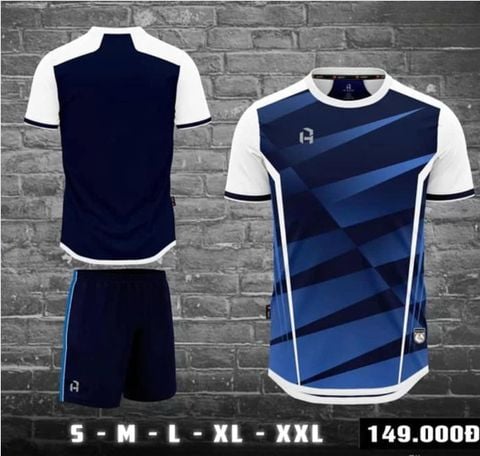 Áo Bóng Đá Không Logo HP BEBOTOX - Xanh Đen