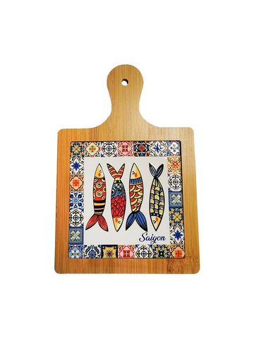  Thớt Tre Ceramic La Fonte Hoa Văn Ngư Phúc 18.5cm x 28.5cm - THOT00000383 