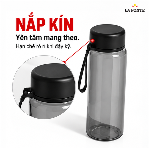  Bình Nước La Fonte 1900 ml Màu Đen – Tiện Mang Theo Đồ Uống 