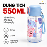 Bình Nước Trẻ Em La Fonte 550 ml Màu Xanh – Nắp Bật Tiện Lợi 