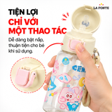  Bình Nước Trẻ Em La Fonte 550 ml Màu Trắng – Nắp Bật Tiện Lợi 