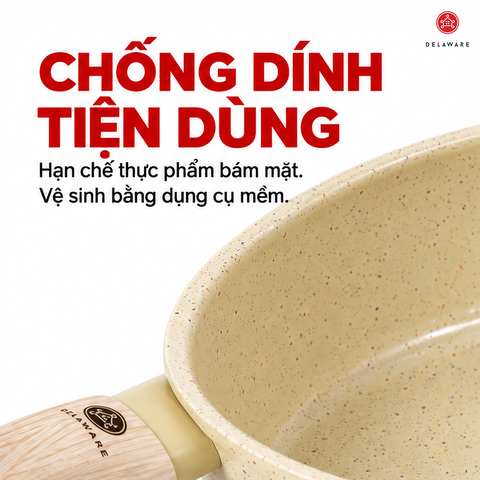  Chảo Sâu Lòng Chống Dính Carbon Delaware 21.5 cm – Chịu Nhiệt Tốt 