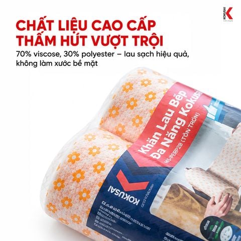  Khăn Lau Bếp Kokusai 66 Tờ/2 Cuộn – Tiện Vệ Sinh Gian Bếp 