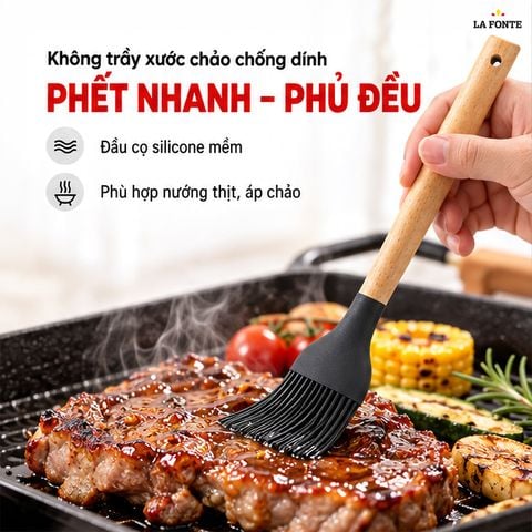  Cọ Phết Dầu Silicone La Fonte 29 x 3.5 x 2 cm – Phết Dầu, Bơ Đều Mặt Bánh 