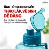  Bình Nước Thể Thao La Fonte 1500 ml – Tay Cầm Kèm Ống Hút 