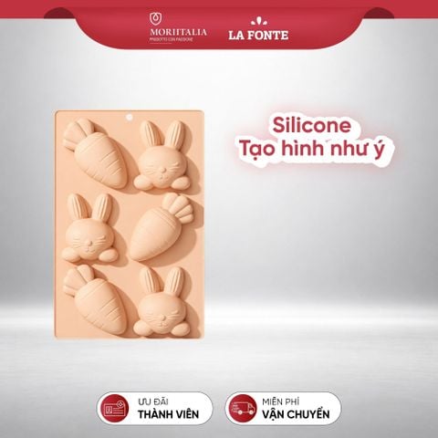  Khuôn Bánh Silicone La Fonte Hình Thỏ Và Cà Rốt 