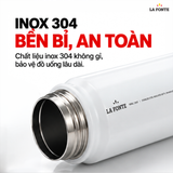 Bình Giữ Nhiệt Thể Thao La Fonte 709 ml Màu Trắng – Quai Xách Tiện Mang Theo 