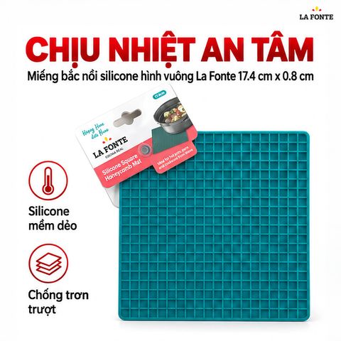  Miếng Bắc Nồi Chống Nhiệt Hình Vuông Silicone La Fonte – Chịu Nhiệt Tốt 