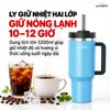 Ly Giữ Nhiệt 2 Lớp Kèm Ống Hút Có Tay Cầm SUS304 La Fonte 1200 ml Màu Xanh Dương – Tay Cầm Kèm Ống Hút