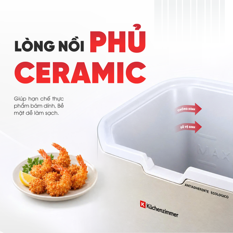  Nồi Chiên Ngập Dầu Kuchenzimmer – Vàng Giòn Nhanh Chóng 