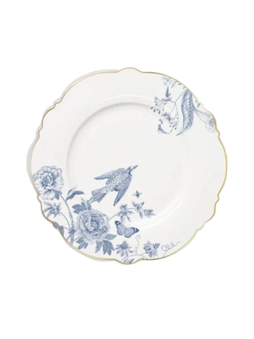  Dĩa sứ xương  cao cấp Moriitalia viền hoa ( 21.2 cm -014441) 