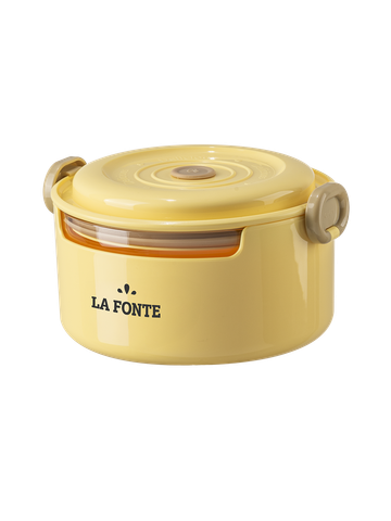  Hộp cơm thủy tinh La Fonte hình tròn  (800 ml - 014540-YEL) 