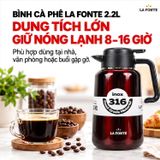  Bình Cà Phê 2.2 L 014748 Red Inox 316 La Fonte 2.2 L Đỏ – Bền Bỉ Chống Gỉ 