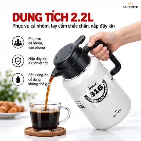  Bình Cà Phê La Fonte 2200 ml – Tiện Dùng Hằng Ngày 