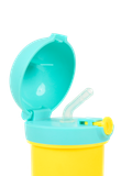  Bình nước nhựa 380ml hình mũi lợn kèm ống hút La Fonte-011082-YEL 