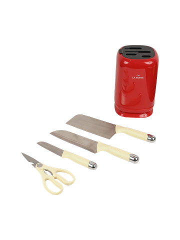 Hình ảnh BỘ DAO KÉO 4 MÓN LA FONTE (014557-RED) đa năng trong gian bếp