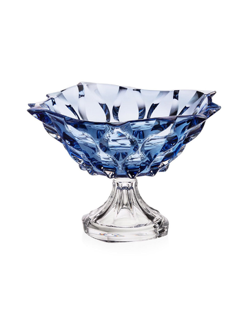  Khay pha lê có chân Samba màu xanh Bohemia 305mm - 584706 