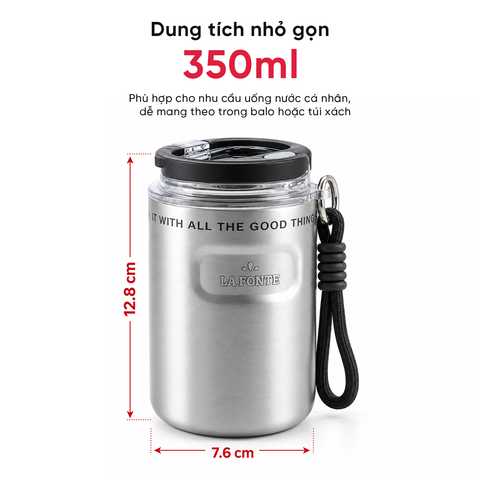  Bình Giữ Nhiệt Inox 304 La Fonte 350 ml – Cách Nhiệt Chân Không 