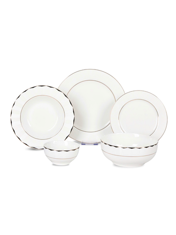  Dĩa Sứ Xương Viền Vàng Moriitalia 20.5cm - 017084 