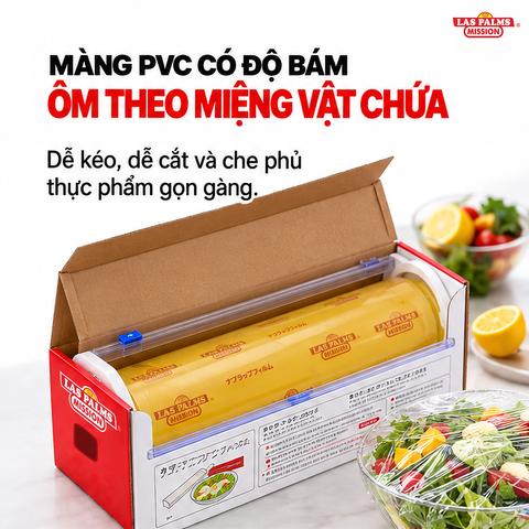  Màng Bọc Thực Phẩm Las Palms 30 cm x 500 m – Kèm Dao Cắt Nhựa 
