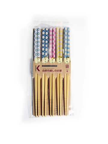  Đũa tre Nhật Bản vỉ 5 đôi Kokusai 22.5cm NDCK-05G 