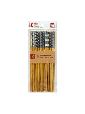  Đũa Tre Nhật Bản Vỉ 5 Đôi Kokusai 22.5cmx7.5mm NDCK-06B 