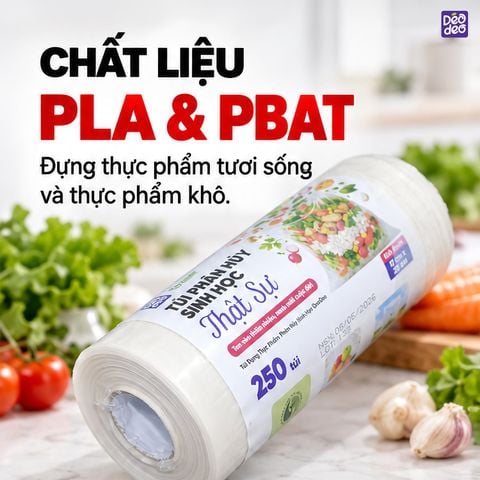  Túi Đựng Thực Phẩm Deodeo 17 x 25 cm, 500 g – PLA Và PBAT Tiện Đóng Gói 