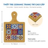  Thớt Tre Ceramic La Fonte Hoa Văn Sắc Việt 18.5cm x 28.5cm - THOT00000369 