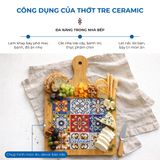  Thớt Tre Ceramic La Fonte Hoa Văn Sắc Việt 18.5cm x 28.5cm - THOT00000369 
