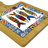  Thớt Tre Ceramic La Fonte Hoa Văn Ngư Phúc 18.5cm x 28.5cm - THOT00000383 