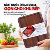  Thớt Gỗ Óc Chó Nam Mỹ Moriitalia 30 x 20 x 2 cm – Dùng Hai Mặt 