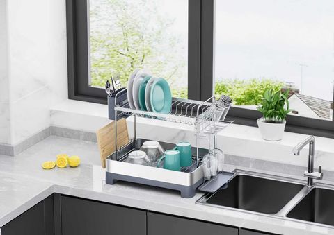  Kệ Úp Bát Đĩa 2 Tầng Kèm Khay Thoát Nước La Fonte-016001 