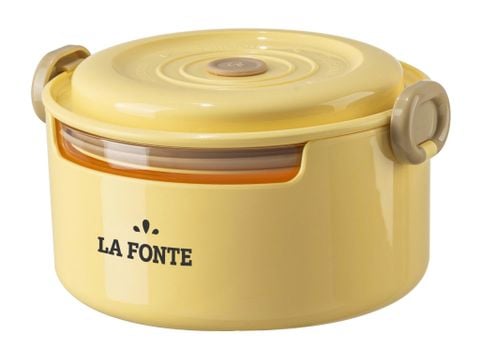  Hộp cơm thủy tinh La Fonte hình tròn  (800 ml - 014540-YEL) 