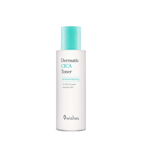 Nước hoa hồng 9 Wishes Dermatic Cica Toner 150ml  kiềm dầu, thoáng da, làm dịu