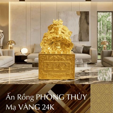 Ấn Rồng Phong thuỷ mạ vàng