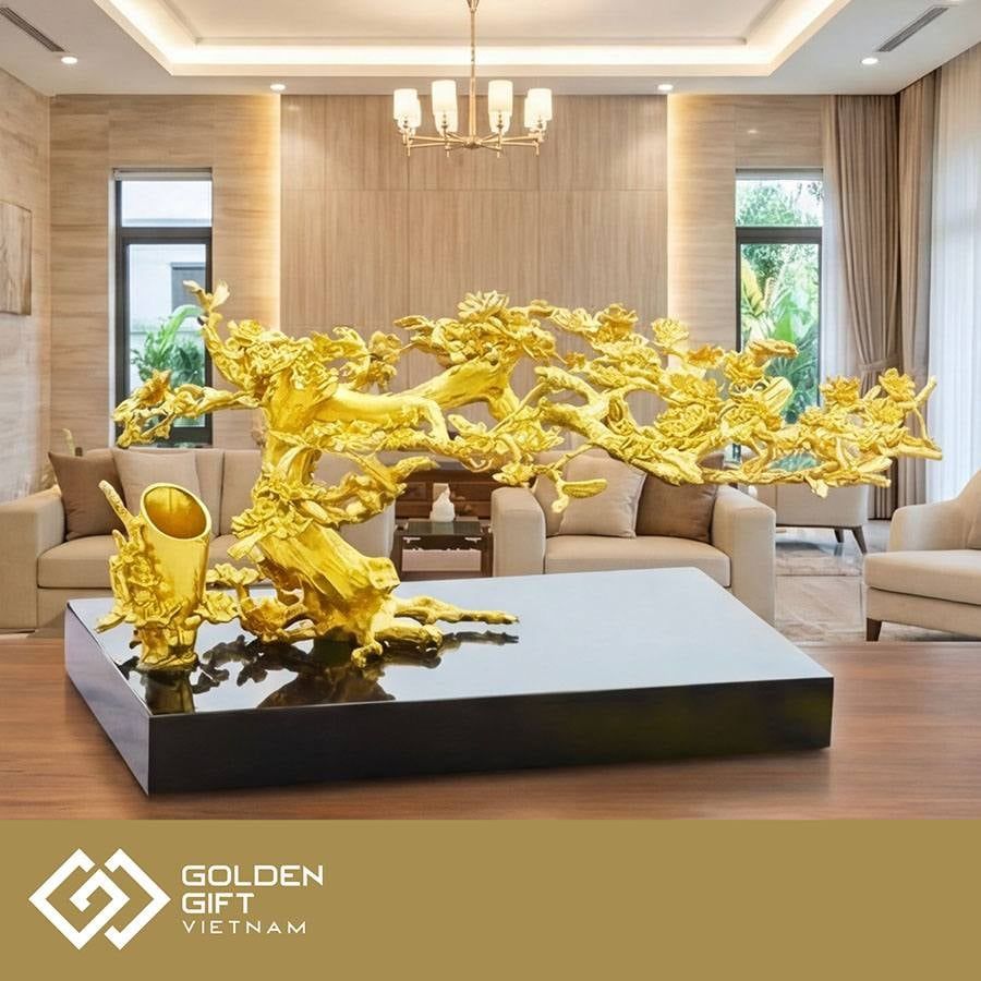 Cành hoa Mai mạ vàng 2 in 1