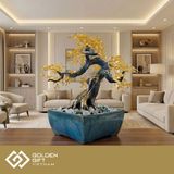Chậu mai vàng Ngũ phúc mạ vàng