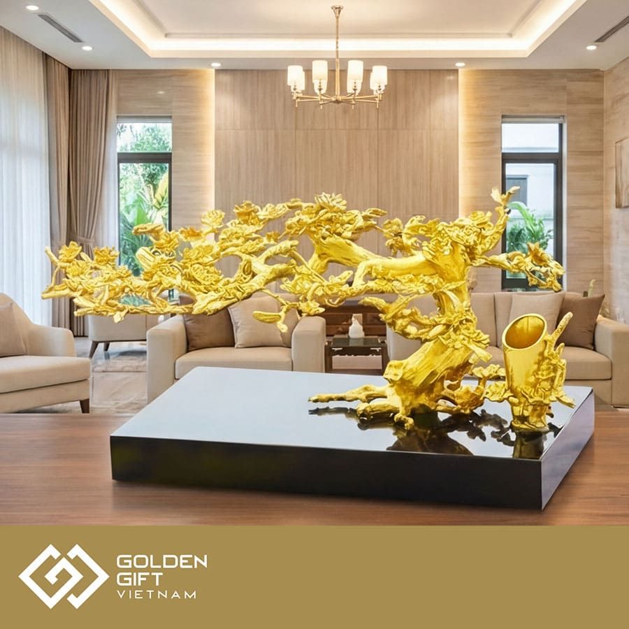 Cành hoa Mai mạ vàng 2 in 1