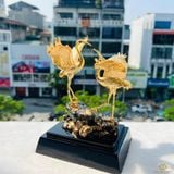 Đôi hạc phúc lộc mạ vàng