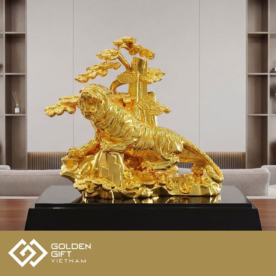 Tượng Hổ Vàng Uy Phong