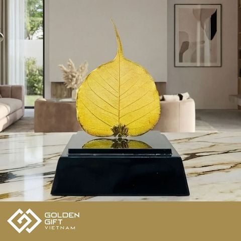 Lá Bồ Đề mạ vàng 24K